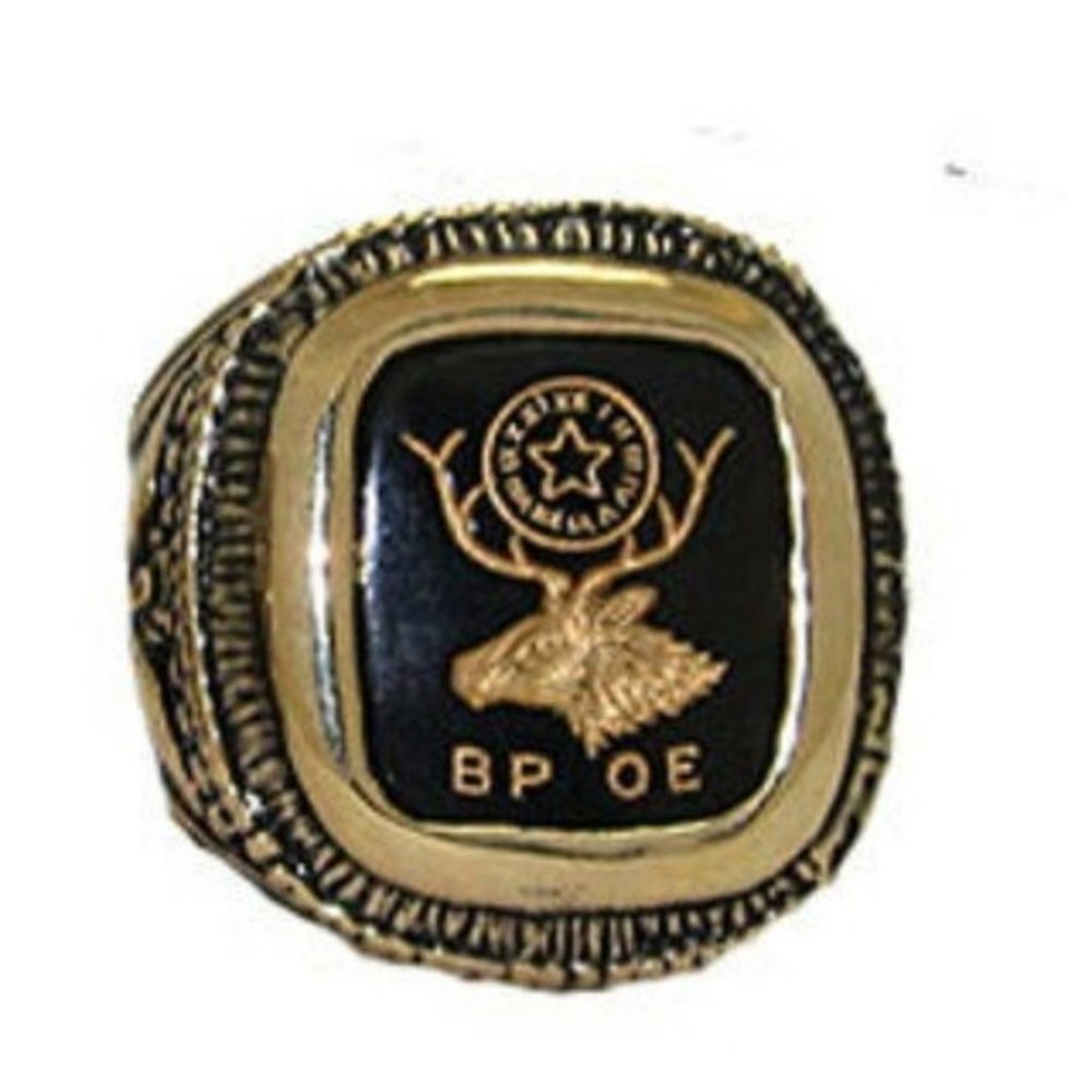 Elks ring black gold BPOE Classic  Jewelry NWT